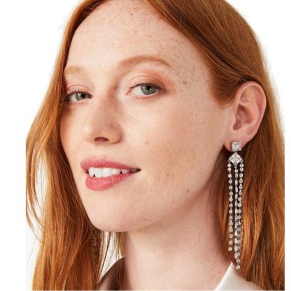 Kate Spade Silver-Tone Shimmy Fringe Earrings - Picture 1 of 11